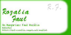 rozalia faul business card